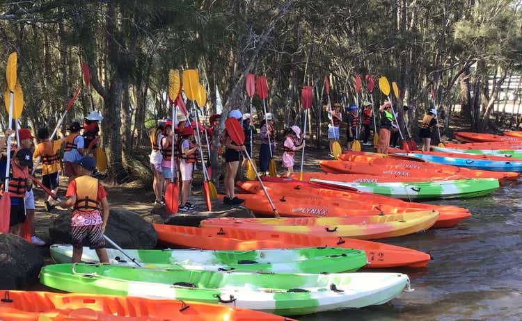 Stage 2 students learning new skills on their annual camp excursion.