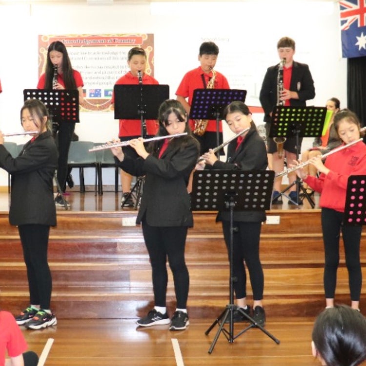 School Band playing